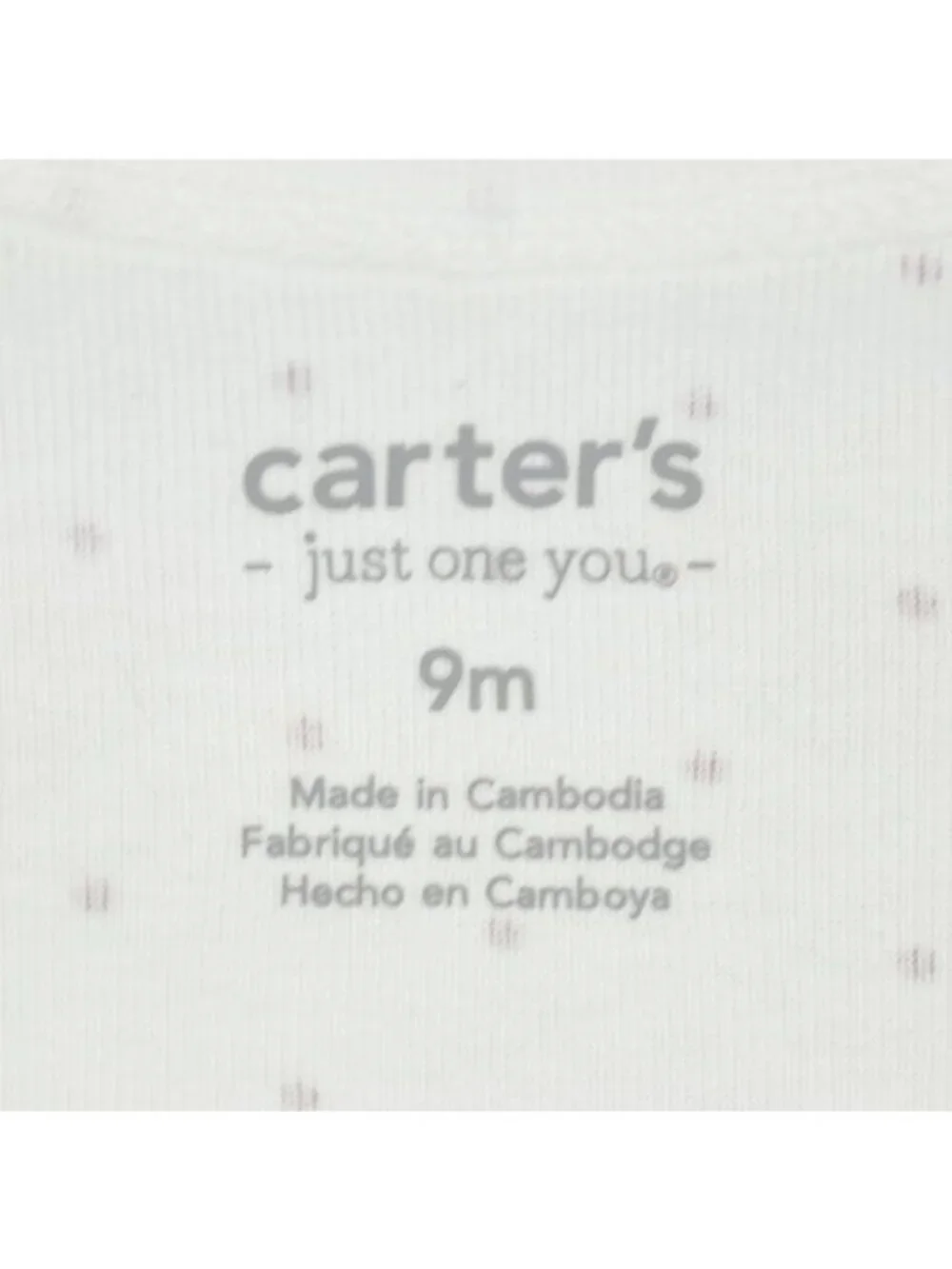 Carter's Infant Size 9 Months White Red Polka Dot Cotton Long Sleeve Bodysuit